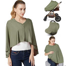 Nursing Cover & Baby Nursing Poncho,Multi Use Breastfeeding Cover for CarSeat Canopy, High Seat Cover, Stroller Cover, Shopping Cart Cover,Nursing Scarf for Boy and Girl by Kefee Kol (Green) by TinyTreasures Baby Boutique