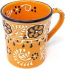Encantada Handmade Hand-Painted Authentic Mexican Pottery Mugs (2-Pack, Mango) by CozyNest Decor