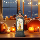Halloween Snow Globe Lantern, Spooky Ghost Halloween Decor, Plug-in & Battery Operated Snow Globes for Halloween Decorations Indoor by CozyNest Decor