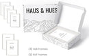 HAUS AND HUES White Oak Wood Gallery Wall Tabletop Frames Made with Real American Oak and Shatter-free Plexiglass - Set of 6 (Four 4x6, Two 5x7, Framed White) by CozyNest Decor