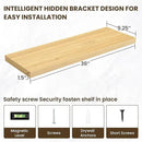 36 Inch Floating Shelves, 3D Textured Wood Grain, 36"x9.25"x1.5" Inch Deep Floating Shelves for Wall, Wooden Shelves for Bathroom, Bedroom, Living Room, Natural by CozyNest Decor