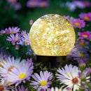 Solar Garden Lights Outdoor Waterproof, 6 Pack LEDs Cracked Glass Ball Light, Ground Landscape Garden Decor, Solar Globe Decorative for Pathway/Patio/Lawn/Yard (Warm White, 3.9") by GreenHaven Gardens