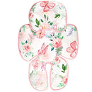 2 in 1 Infant Car Seat Insert, Adjustable Car Seat Head Support Baby Girls Boys, Soft Newborn Carseat Insert Cushion, Perfect for Carseats, Strollers, Swings (Pink Flower) by TinyTreasures Baby Boutique