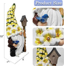 Solar Gnome Statue with Flower Hat - Solar Resin Garden Outdoor Statue Sculpture,Whimsical Gnome Figurine for Woman Gift Home and Garden Decor by GreenHaven Gardens