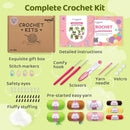 Mewaii Crochet Kit for Beginners,9PCS Crocheting Plant Kit with Step-by-Step Video Tutorial,DIY Easy Knitting Kit with 40% Extra Peasy Yarn for Adults & Kids by TinyTreasures Baby Boutique