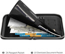 Genuine Leather Passport Wallet for Travel, RFID Blocking Cover with Zipper Closure and 3 Passport Pockets (Black) by TinyTreasures Baby Boutique