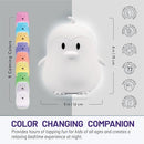 Lumipets Remote Control Silicone Night Light for Kids - Penguin Design with 9 Soft Colors & Sleep Timer - Rechargeable, Battery-Operated Lamp for Bedroom | Baby Nursery, Toddler, Girls, Boys by TinyTreasures Baby Boutique