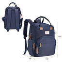 RUVALINO Diaper Bag Backpack, Multifunction Travel Back Pack Maternity Baby Changing Bags, Diaper Changing Totes, Waterproof and Stylish, Navy Blue by TinyTreasures Baby Boutique