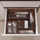 Bamboo Drawer Organizer - Kitchen Utensil Organizer Silverware Tray Cutlery Holder，Office Desk Supplies and Accessories,8.9 * 5.9 * 2.6,Nut-brown by CozyNest Decor