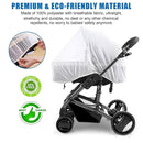 Mosquito Net for Stroller - Protective 2Packs Perfect Bug Net for Strollers, Bassinets, Cradles, Playards,Pack N Plays and Portable Mini Crib (White+Grey) by TinyTreasures Baby Boutique