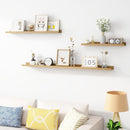 Picture Ledge Shelf, Wood Long Floating Shelves for Wall, Set of 2, 48 inch Picture Ledge Shelves, Photo Ledge Nursery Book Shelves Wall Mounted for Living Room Kids' Room Bedroom, Color Oak by TinyTreasures Baby Boutique