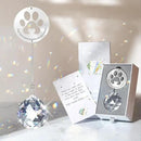 Dog Memorial Gifts, Unique Loss of Pet Sympathy Idea, Clear Crystal Ball Rainbow Suncatcher with Paw Print for Cat or Dog Remembrance and Bereavement by GreenHaven Gardens