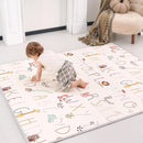 Baby Play Mat 71x79 Inch, 2 in 1 Fabric & XPE Dual-Sided Design Foldable Play Mats for Babies and Toddlers, Waterproof & Anti-Slip Baby Mat for Floor, Portable Baby Foam Crawling Mat with Travel Bag by TinyTreasures Baby Boutique
