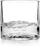 Smoky Mountain Heavy Crystal Whiskey Glasses Gift Set of 2, Thick Freezable Bourbon Glass 1lb Each, Premium Whiskey Gifts for Men, Frozen Crystal Chills Cocktails, 10 oz by CozyNest Decor