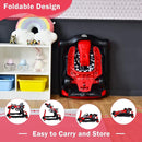 BABY JOY 4-in-1 Baby Walker, Foldable Activity Walker with Adjustable Height & Speed, Music, Lights, Anti-Rollover, Toddler Push Walker, Baby Walker with Wheels for Boys Girls 6-18 Months (Red) by TinyTreasures Baby Boutique