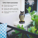 Galashield Owl Decoy | Plastic Owls to Scare Birds Away | Owl Statue for Garden & Outdoors - Pack of 3 by GreenHaven Gardens