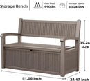 80 Gallon Storage Bench Deck Box Waterproof Lockable,Outdoor Storage Furniture for Patio,Garden and Cushions(Gray) by CozyNest Decor