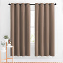 NICETOWN Kitchen Blackout Curtains and Drapes - Triple Weave Energy Saving Thermal Insulated Solid Grommet Blackout Panels for Patio (1 Pair, 52 inches by 72 Inch, Cappuccino) by TinyTreasures Baby Boutique