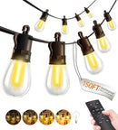 Outdoor String Lights Patio LED Light Outside - 45M 43+2 S14 LED Dimmable 150ft Porch Lighting IP65 Waterproof by CozyNest Decor