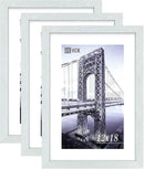 VCK 12x18 Inch Solid Wood Poster Frames with Wall Mounting Hanging Picture Frame Set of 3 White by CozyNest Decor