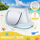 Baby Beach Tent,Large Pop Up Beach Tent Sun Shade for Beach,Portable Baby Travel Tent with Mosquito Net,Indoor Baby Play Tent,UPF 50+ UV Protection Sun Shelters for Infants by TinyTreasures Baby Boutique