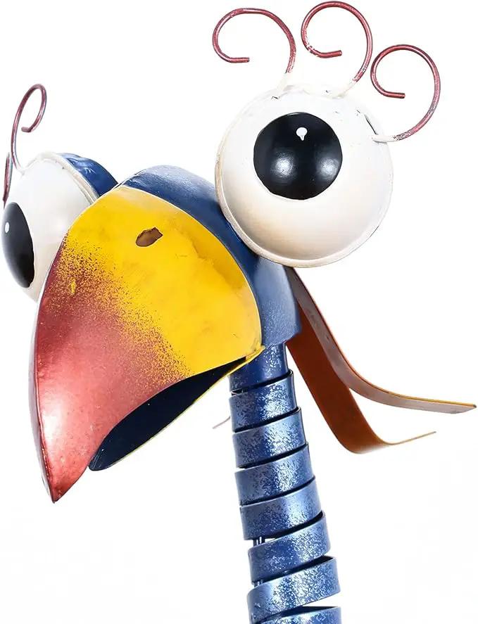 Tooarts Metal Garden Bird Statue Standing Animal Backyard Ornaments Outdoor Sculpture for Lawn Patio Art Decoration, photo 5 of 7