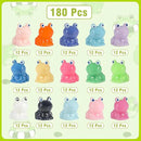 180Pcs Mini Resin Frog Garden Decor Cute Green Figurines Miniature Tiny Frogs Fairy Animals Moss DIY Charms Landscape Aquarium Dollhouse Birthday Gift Party School Ornament Potted Plant Toy by GreenHaven Gardens