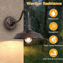 Outdoor Wall Light, 9.8" Iron Art Gooseneck Wall Lanterns, E26 Retro Barn Lights, Indoor and Outdoor Wall Mounted Lighting Waterproof Wall Sconce Light, for Porch, Garage by GreenHaven Gardens