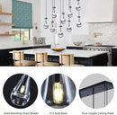 Raindrop 9-Light Chandeliers for Dining Room, Black Dining Room Lights Fixture Over Table, Teardrop Pendant Lights Kitchen Island, Adjustable Rope Hanging Lamp Ceiling for Entryway Foyer by CozyNest Decor