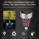 SUNWIND Solar Garden Lights Outdoor Decorative Mosaic Glass Pathway Lights White LED Solar Landscape Lights Waterproof for Lawn Path Patio Yard Walkway by GreenHaven Gardens