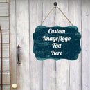Personalized Wooden Welcome Sign - Front Door Decor, Customized Image/Text Hanging Sign for Home, Office - Farmhouse Decor - 11.2 * 8 Inch by CozyNest Decor