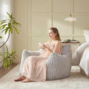 Giant Bean Bag Chairs for Adults Teens, Large Bean Bag Sofa Chairs with Filling Comfy Fuzzy BeanBag Chair with Armrests for Bedroom Living Room Reading by CozyNest Decor