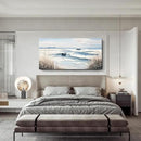 amatop Extra Large Wall Art for Living Room –Big Coastal Beach Minimalist Canvas Artwork with Sailboat Ocean Waves and Reeds Nautical Seascape Picture for Bedroom Decor Blue58x29 Inch by CozyNest Decor