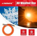 YAMATIC Female to Female Short Garden Hose 5/8 in x 3 ft, 2 in 1 Dual Use Heavy Duty Leader Hose with Solid Brass Connector, All-Weather Water Hose, Burst 600 PSI by GreenHaven Gardens