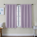 Simplebrand Ava Lilac Short Blackout Curtains for Bedroom 45 Inches Long 2 Panels Set, Solid Thermal Insulated, Energy Saving Window Treatment Curtains Blackout Drapes, W40 x L45 Inch, Lilac by TinyTreasures Baby Boutique