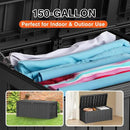 150 Gallon Outdoor Storage Cabinet, Large Outdoor Storage Box for Patio Furniture Covers, Cushion Pillows, Waterproof Deck Box with Lockable Lid for Garden Tools, Pool Accessories, Black by CozyNest Decor