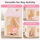 INFANS Kids Play Tent with Glow in The DarkWashable Mat Star Light Windows, Anti-Trip Large Playhouse Toys for Children Boys Girls, Indoor Outdoor Princess Tents Castle for Toddlers (Fluorescent Pink) by TinyTreasures Baby Boutique
