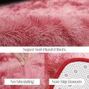 4x5.8 Area Rug, Fluffy Rugs for Living Room, Plush Carpet Rugs for Bedroom, Non-Slip Indoor Rug for Nursery, Study Room, Playroom, Home Decor, Tie-Dyed Dark Pink by TinyTreasures Baby Boutique