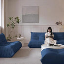 Luxury Sofa Couch Chair, Lazy Floor Seating, Fireside Bean Bag Chair, Ergonomic Tatami Sofa Lounger for Living Room, Bedroom, Office, 3 Seat, Blue by CozyNest Decor