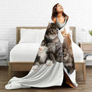 HGOD DESIGNS Cats Throw Blanket Ultra Soft Warm All Season Kittens Family Cats Decorative Fleece Blankets for Bed Chair Car Sofa Couch Bedroom 40"X50" by CozyNest Decor