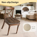 Non Slip Chair Cushions for Dining Chairs Set of 4 Kitchen Chair Cushions 18"x18"x3" Turfted Chair Pads Comfortable and Soft Seat Cushion with Ties, Coffee by CozyNest Decor