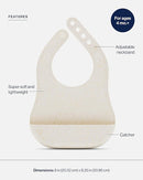 Lalo The Bib - Waterproof, Non-Toxic Silicone Baby Bib with Adjustable Neck Band & Silicone Food Pouch Catcher, Set of 2 by TinyTreasures Baby Boutique