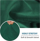 H.VERSAILTEX Velvet Stretch Couch Cushion Cover Plush Cushion Slipcover Cushion Furniture Protector Seat Cushion Sofa Cover (3 Piece XL Sofa Cushion Covers, Vintage Green) by CozyNest Decor