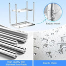 NUUK Stainless Steel Work Table 24 x 36 Inches Heavy Duty Commercial Workstation Adjustable Height Kitchen Food Prep Worktable for Restaurant, Home and Hotel by CozyNest Decor