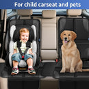 Car Seat Protector, Child Carseat Covers, Protector Car Seat for Baby with Thickest Padded and Non-Slip Waterproof Backing Mesh Pockets for Kids Pets-2 Pack by TinyTreasures Baby Boutique