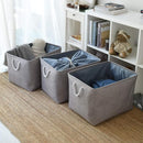 TheWarmHome Storage Baskets for Organizing, Sturdy Fabric Storage Basket , Foldable Storage Baskets for Shelves Closet Nursery Toy (Grey 3 Pack 20.5×15.7×13.8inch) by TinyTreasures Baby Boutique