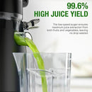 Juicer Machines, TUUMIIST Cold Press Juicer with 5.3" Extra Large Feed Chute Fit Whole Fruits & Vegetables Easy to Clean, High Juice Yield, BPA Free (Black) by CozyNest Decor