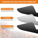 Heat Resistant Grill Mat, 24 x 36 inches Double-sided fireproof and waterproof BBQ protection mat Multi-Purpose for Grills Pizza Ovens Smokers Black by GreenHaven Gardens