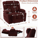 Three Motor Large-Wide Power Lift Chairs Recliners for Big and Tall Elderly, 180° Lay Flat Lift Chair, Infinite Position, Power Headrest, Heat & Vibration Massage (Plush Flannel, Red) by CozyNest Decor