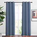 NICETOWN Stone Blue Blackout Curtains for Living Room - Window Treatment Energy Saving Thermal Insulated Room Darkening Solid Grommet Panels for Bedroom (2 Panels, W37 x L84) by TinyTreasures Baby Boutique